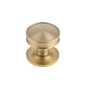 BUR100SB Frelan Hardware Burlington Berkeley Mortice Door Knob Satin Brass