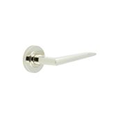 BUR10KIT157 Frelan Hardware Burlington Mayfair Door Handles on Plain Rose Polished Nickel
