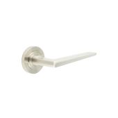 BUR10KIT313 Frelan Hardware Burlington Mayfair Door Handles on Plain Rose Satin Nickel