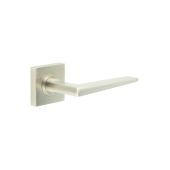 BUR10KIT318 Frelan Hardware Burlington Mayfair Door Handles on Square Plain Rose Satin Nickel