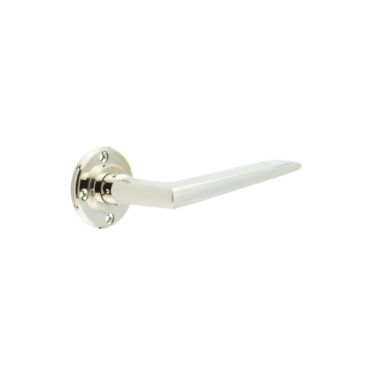 Click Here To Enlarge This Photo Of BUR10PN Frelan Hardware Burlington Mayfair Door Handles (No Outer Rose) Polished Nickel