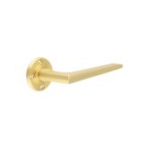 BUR10SB Frelan Hardware Burlington Mayfair Door Handles (No Outer Rose) Satin Brass