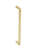 BUR130SB Frelan Hardware Burlington Westminster Pull Handle 425 x 20mm Bolt Through Satin Brass
