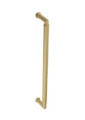 BUR140SB Frelan Hardware Burlington Piccadilly Pull Handle 425 x 20mm Bolt Through Satin Brass
