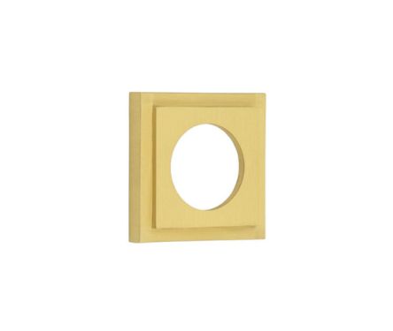 Click Here To Enlarge This Photo Of BUR152SB Frelan Hardware Burlington Square Stepped Outer Roses for Levers and Turn & Releases Satin Brass