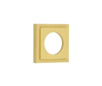 BUR152SB Frelan Hardware Burlington Square Stepped Outer Roses for Levers and Turn & Releases Satin Brass