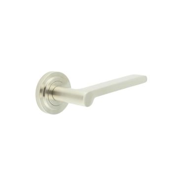 Click Here To Enlarge This Photo Of BUR15KIT315 Frelan Hardware Burlington Fitzrovia Door Handles on Stepped Rose Satin Nickel