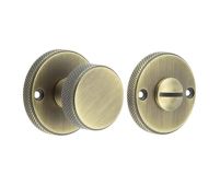 BUR180AB Frelan Hardware Burlington Westbourne Knurled Turn & Release Antique Brass