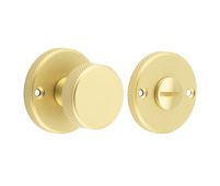 BUR180SB Frelan Hardware Burlington Westbourne Knurled Turn & Release Satin Brass