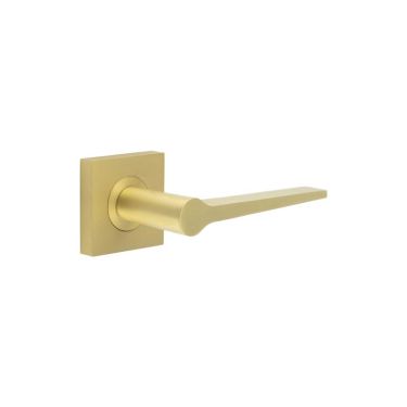 Click Here To Enlarge This Photo Of BUR20KIT240 Frelan Hardware Burlington Knightsbridge Door Handles on Square Plain Rose Satin Brass