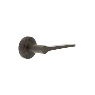 Click Here To Enlarge This Photo Of BUR20KIT82 Frelan Hardware Burlington Knightsbridge Door Handles on Reeded Rose Dark Bronze