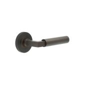 BUR30KIT83 Frelan Hardware Burlington Westminster Door Handles on Knurled Rose Dark Bronze