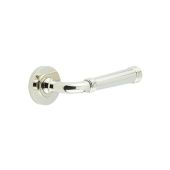 BUR35KIT157 Frelan Hardware Burlington Highgate Door Handles on Plain Rose Polished Nickel