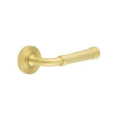BUR35KIT239 Frelan Hardware Burlington Highgate Door Handles on Knurled Rose Satin Brass