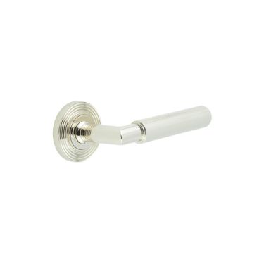 Click Here To Enlarge This Photo Of BUR40KIT160 Frelan Hardware Burlington Piccadilly Door Handles on Reeded Rose Polished Nickel