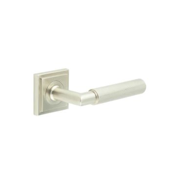 Click Here To Enlarge This Photo Of BUR40KIT319 Frelan Hardware Burlington Piccadilly Door Handles on Square Stepped Satin Nickel
