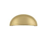 BUR423SB Frelan Hardware Burlington Cup Pull 70mm Satin Brass