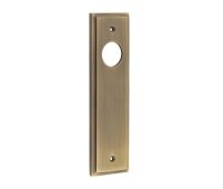 BUR450AB Frelan Hardware Burlington II Latch Backplates to suit Lever Handles Antique Brass
