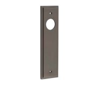 BUR450DB Frelan Hardware Burlington II Latch Backplates to suit Lever Handles Dark Bronze