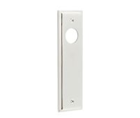 BUR450PN Frelan Hardware Burlington II Latch Backplates to suit Lever Handles Polished Nickel