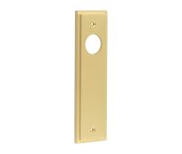 BUR450SB Frelan Hardware Burlington II Latch Backplates to suit Lever Handles Satin Brass