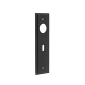 BUR451MB Frelan Hardware Burlington II Standard Key (57mm c/c) Lock Backplates to suit Lever Handles Matt Black