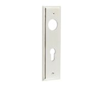 BUR455PN Frelan Hardware Burlington II Euro Profile (72mm c/c) Din Lock Backplates to suit Lever Handles Polished Nickel