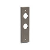 BUR456DB Frelan Hardware Burlington II Din Bathroom (78mm c/c) Backplates to suit Lever Handles Dark Bronze