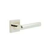 BUR45KIT162 Frelan Hardware Burlington Richmond Door Handles on Square Plain Rose Polished Nickel