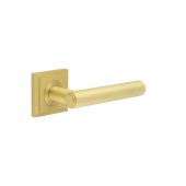 BUR45KIT241 Frelan Hardware Burlington Richmond Door Handles on Square Stepped Rose Satin Brass