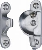 V2060L-SC Heritage Brass Fitch Pattern Sash Fastener Lockable Satin Chrome Finish