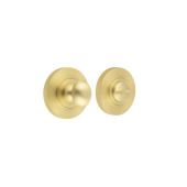 BUR-80SB-55SB Frelan Hardware Burlington Turn & Release (Inner 1) Knurled Rose Satin Brass