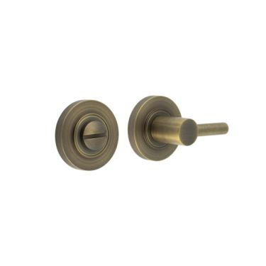 Click Here To Enlarge This Photo Of BUR-82AB-50AB Frelan Hardware Burlington Easy Turn & Release on Plain Rose Antique Brass
