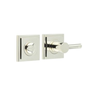 Click Here To Enlarge This Photo Of BUR-82PN-152PN Frelan Hardware Burlington Easy Turn & Release on Square Stepped Rose Polished Nickel