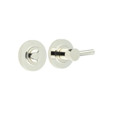 Click Here To Enlarge This Photo Of BUR-82PN-55PN Frelan Hardware Burlington Easy Turn & Release on Knurled Rose Polished Nickel