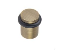 BUR960AB Frelan Hardware Burlington Plain Floor Mounted Door Stop 40mm Dia Antique Brass