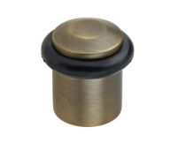 BUR961AB Frelan Hardware Burlington Chamfered Floor Mounted Door Stop 40mm Dia Antique Brass
