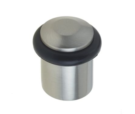 Click Here To Enlarge This Photo Of BUR961SN Frelan Hardware Burlington Chamfered Floor Mounted Door Stop 40mm Dia Satin Nickel