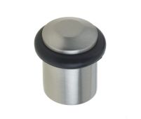 BUR961SN Frelan Hardware Burlington Chamfered Floor Mounted Door Stop 40mm Dia Satin Nickel