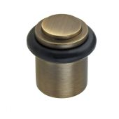 BUR962AB Frelan Hardware Burlington Stepped Floor Mounted Door Stop 40mm Dia Antique Brass