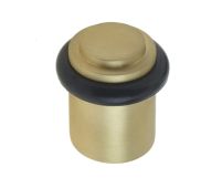 BUR962SB Frelan Hardware Burlington Stepped Floor Mounted Door Stop 40mm Dia Satin Brass