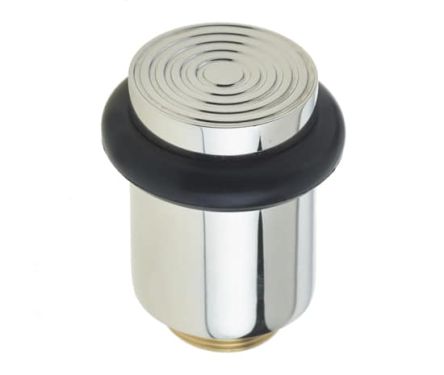 Click Here To Enlarge This Photo Of BUR963PN Frelan Hardware Burlington Reeded Floor Mounted Door Stop 40mm Dia Polished Nickel