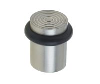 BUR963SN Frelan Hardware Burlington Reeded Floor Mounted Door Stop 40mm Dia Satin Nickel