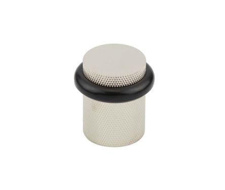 Click Here To Enlarge This Photo Of BUR964PN Frelan Hardware Burlington Knurled Floor Mounted Door Stop 40mm Dia Polished Nickel