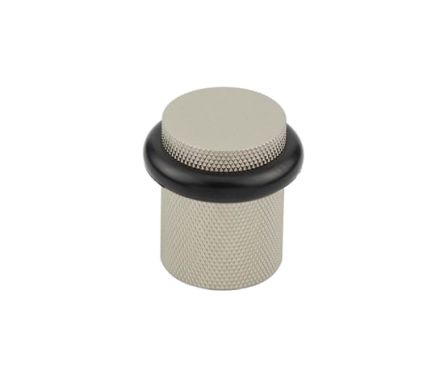 Click Here To Enlarge This Photo Of BUR964SN Frelan Hardware Burlington Knurled Floor Mounted Door Stop 40mm Dia Satin Nickel