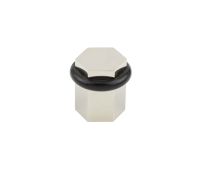 BUR965PN Frelan Hardware Burlington Hexagonal Floor Mounted Door Stop 40mm Dia Polished Nickel