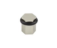 BUR965SN Frelan Hardware Burlington Hexagonal Floor Mounted Door Stop 40mm Dia Satin Nickel