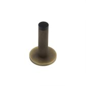 BUR-968AB-971AB Frelan Hardware Burlington Knurled 75mm Wall Mounted Door Stop (Plain Rose) Antique Brass