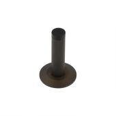 BUR-968DB-972DB Frelan Hardware Burlington Knurled 75mm Wall Mounted Door Stop (Chamfered Rose) Dark Bronze