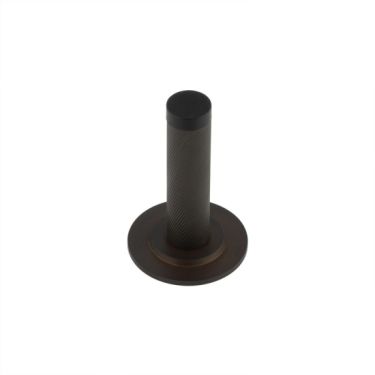 Click Here To Enlarge This Photo Of BUR-968DB-973DB Frelan Hardware Burlington Knurled 75mm Wall Mounted Door Stop (Stepped Rose) Dark Bronze